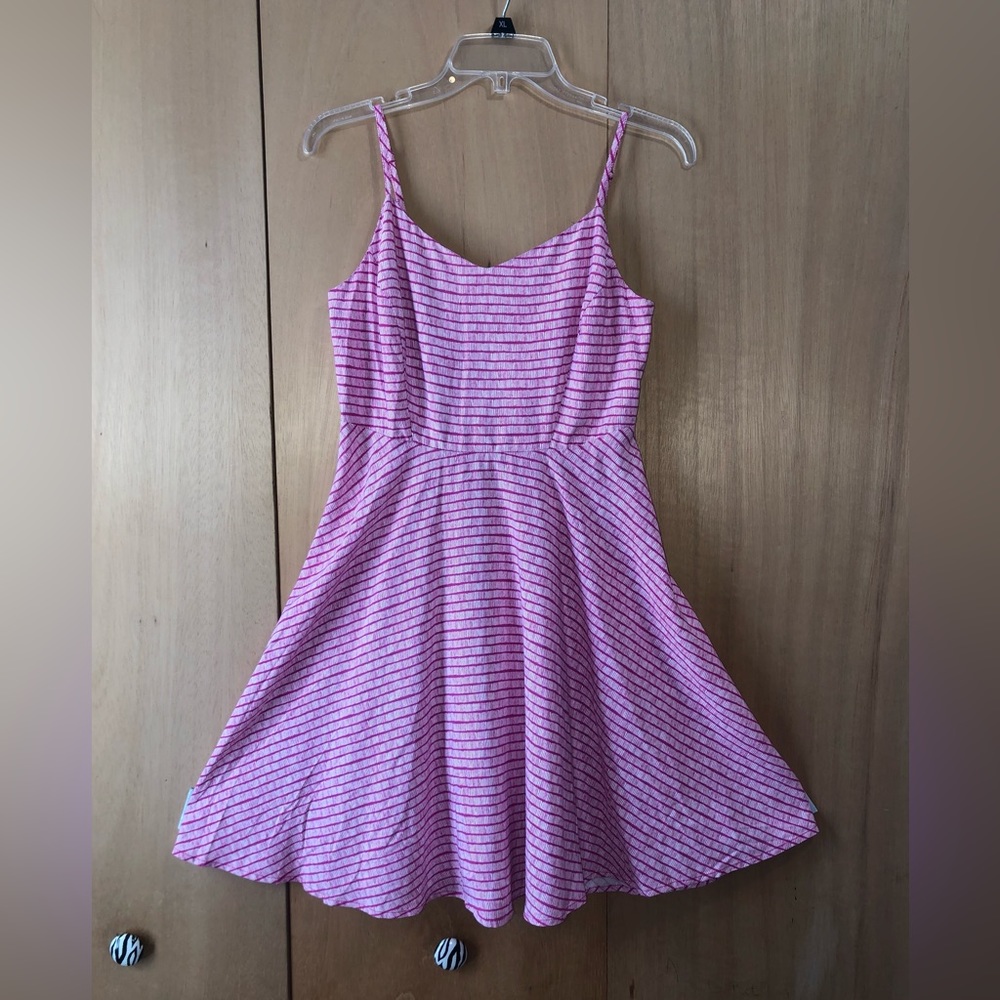 Pink Print Rayon Sun Dress Old Navy Medium  NWT